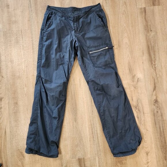 Y2K GAP 100% Cotton Insulated Straight Leg Cargo Pants Grey Gorpcore Casual Sz S - Picture 1 of 11